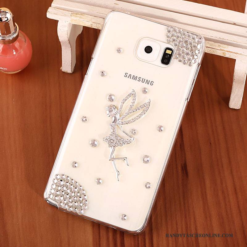 Hülle Samsung Galaxy Note 5 Strass Gold Schwer, Case Samsung Galaxy Note 5 Schutz Handyhüllen