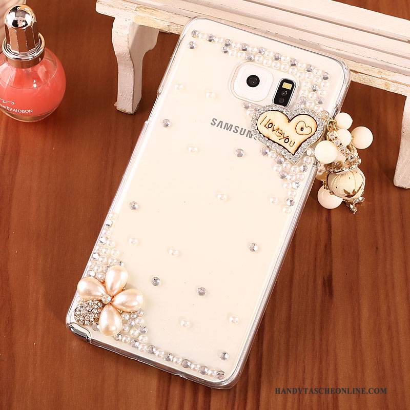 Hülle Samsung Galaxy Note 5 Strass Gold Schwer, Case Samsung Galaxy Note 5 Schutz Handyhüllen