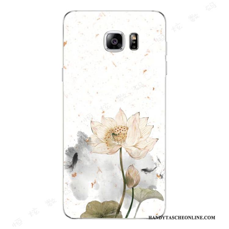 Hülle Samsung Galaxy Note 5 Taschen Handyhüllen Trend, Case Samsung Galaxy Note 5 Schutz Chinesische Art Schwarz