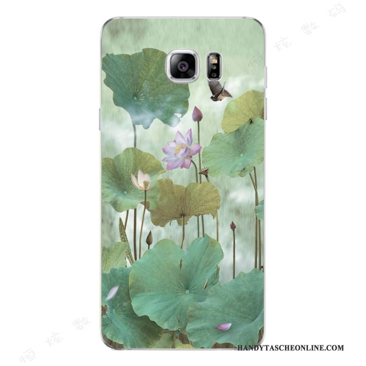 Hülle Samsung Galaxy Note 5 Taschen Handyhüllen Trend, Case Samsung Galaxy Note 5 Schutz Chinesische Art Schwarz