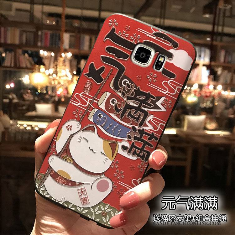 Hülle Samsung Galaxy Note 5 Taschen Reichtum Rot, Case Samsung Galaxy Note 5 Silikon Handyhüllen Katzen