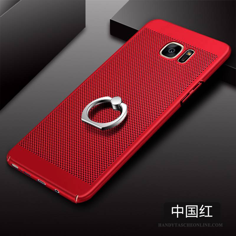 Hülle Samsung Galaxy Note 5 Taschen Rot Handyhüllen, Case Samsung Galaxy Note 5 Schutz Ring Schwer