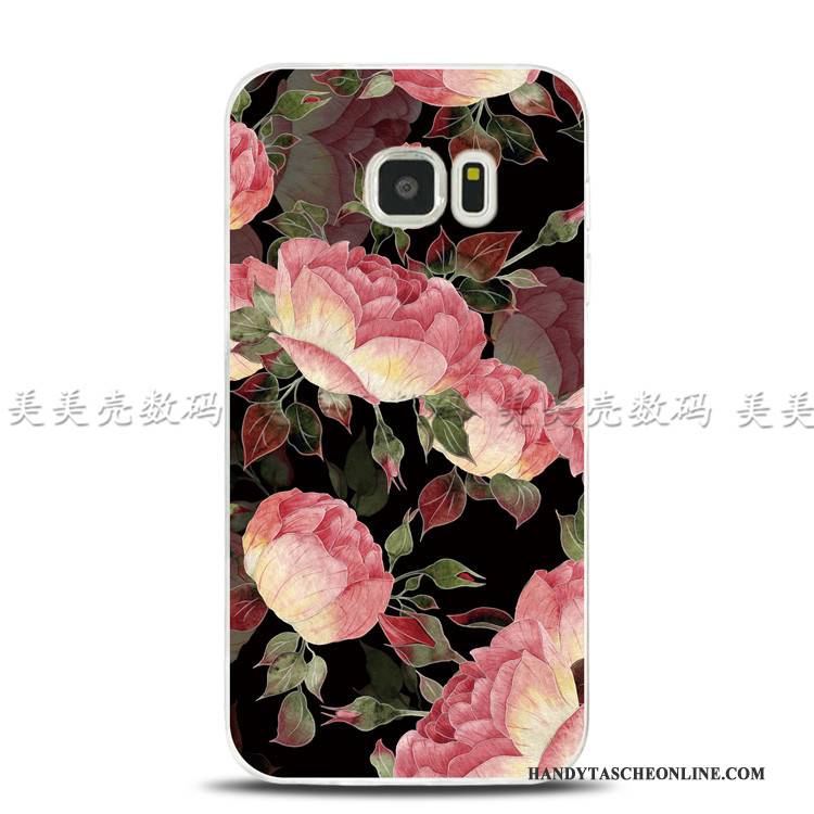 Hülle Samsung Galaxy Note 5 Weiche Handyhüllen Rot, Case Samsung Galaxy Note 5 Schutz Blumen Ring