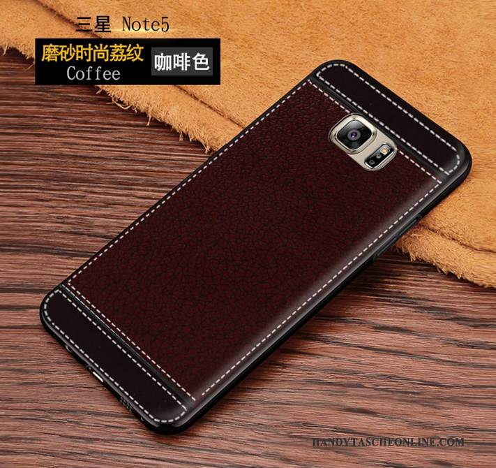 Hülle Samsung Galaxy Note 5 Weiche Nubuck Neu, Case Samsung Galaxy Note 5 Schutz Anti-sturz Trend