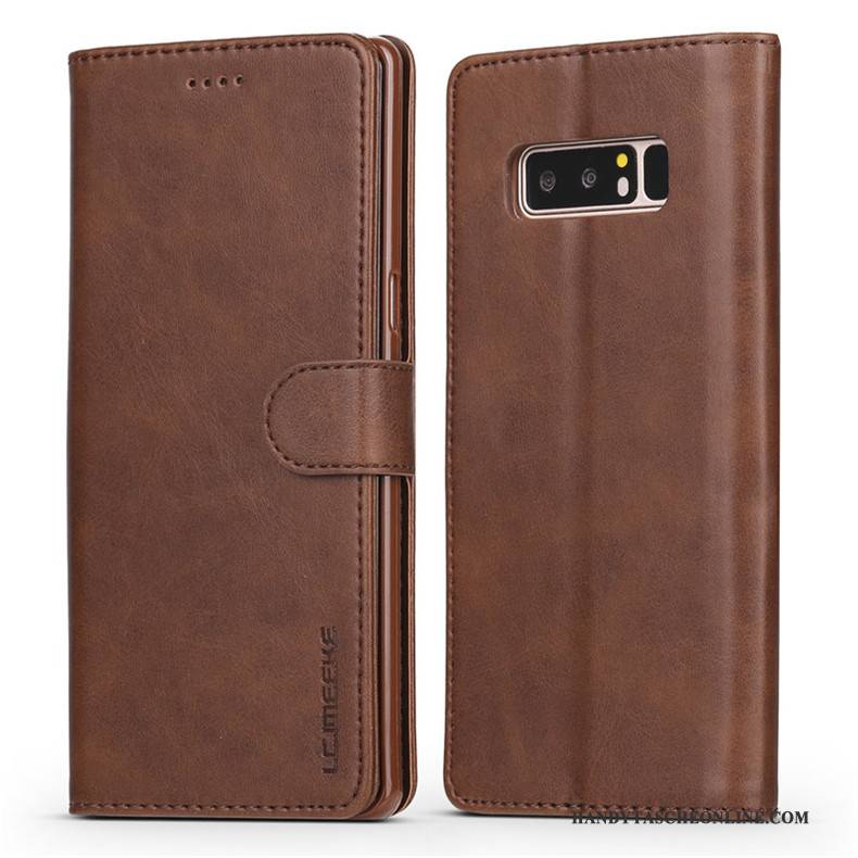 Hülle Samsung Galaxy Note 8 Folio Anti-sturz Grau, Case Samsung Galaxy Note 8 Weiche Business