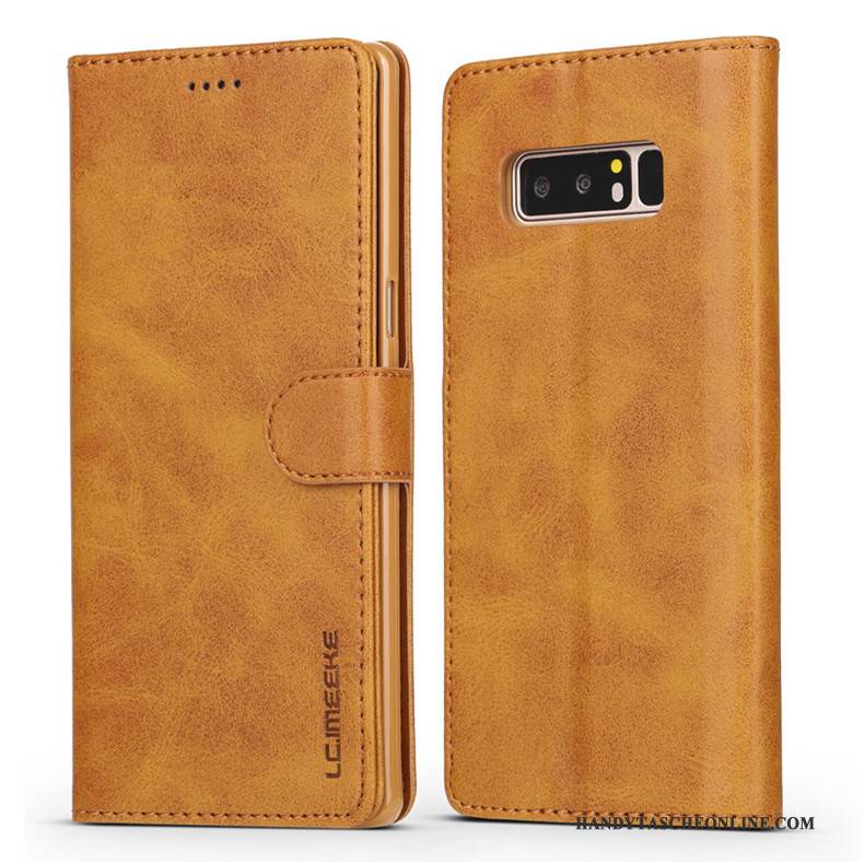 Hülle Samsung Galaxy Note 8 Folio Anti-sturz Grau, Case Samsung Galaxy Note 8 Weiche Business