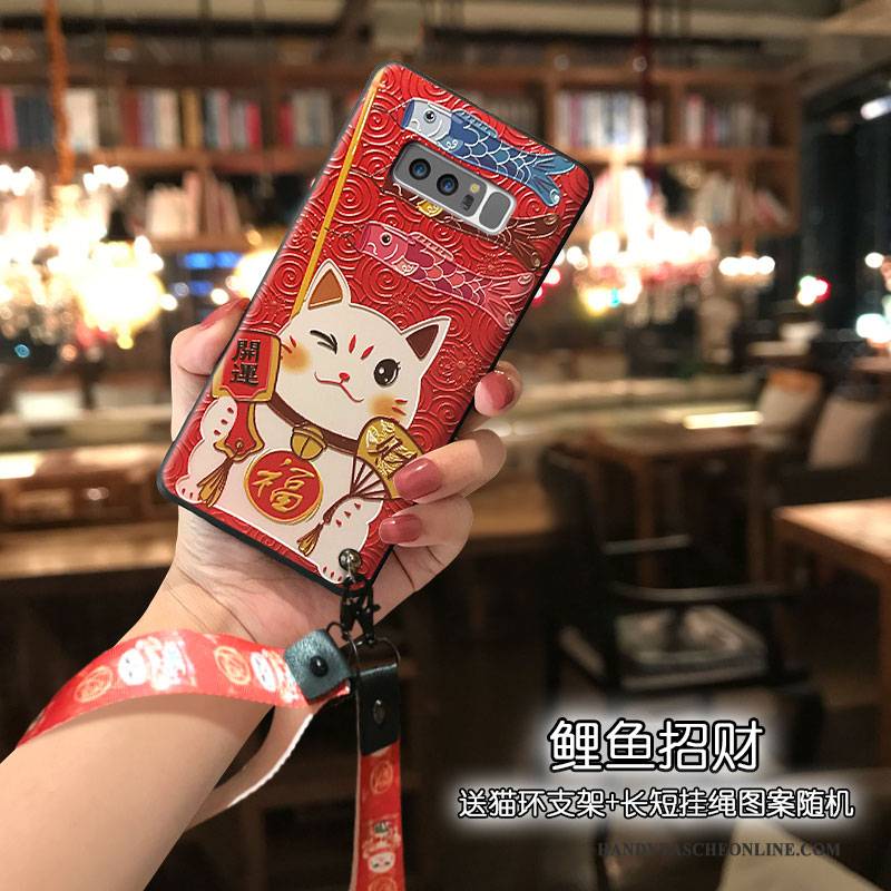 Hülle Samsung Galaxy Note 8 Karikatur Katzen Handyhüllen, Case Samsung Galaxy Note 8 Silikon Nette Kurz