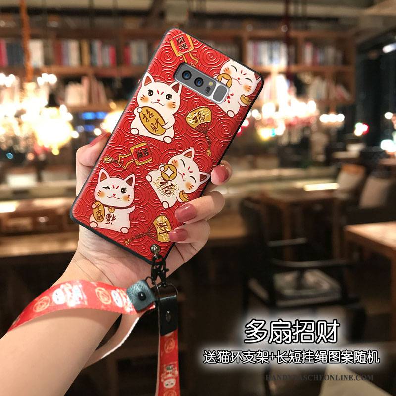 Hülle Samsung Galaxy Note 8 Karikatur Katzen Handyhüllen, Case Samsung Galaxy Note 8 Silikon Nette Kurz