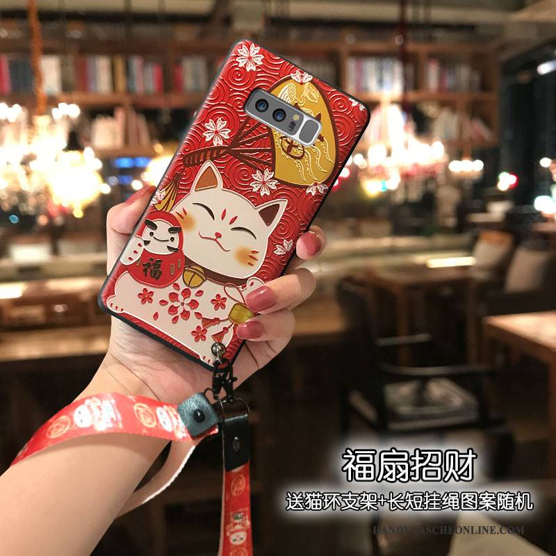 Hülle Samsung Galaxy Note 8 Karikatur Katzen Handyhüllen, Case Samsung Galaxy Note 8 Silikon Nette Kurz