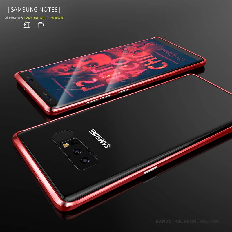 Hülle Samsung Galaxy Note 8 Kreativ Handyhüllen Schlank, Case Samsung Galaxy Note 8 Metall Trend Grenze