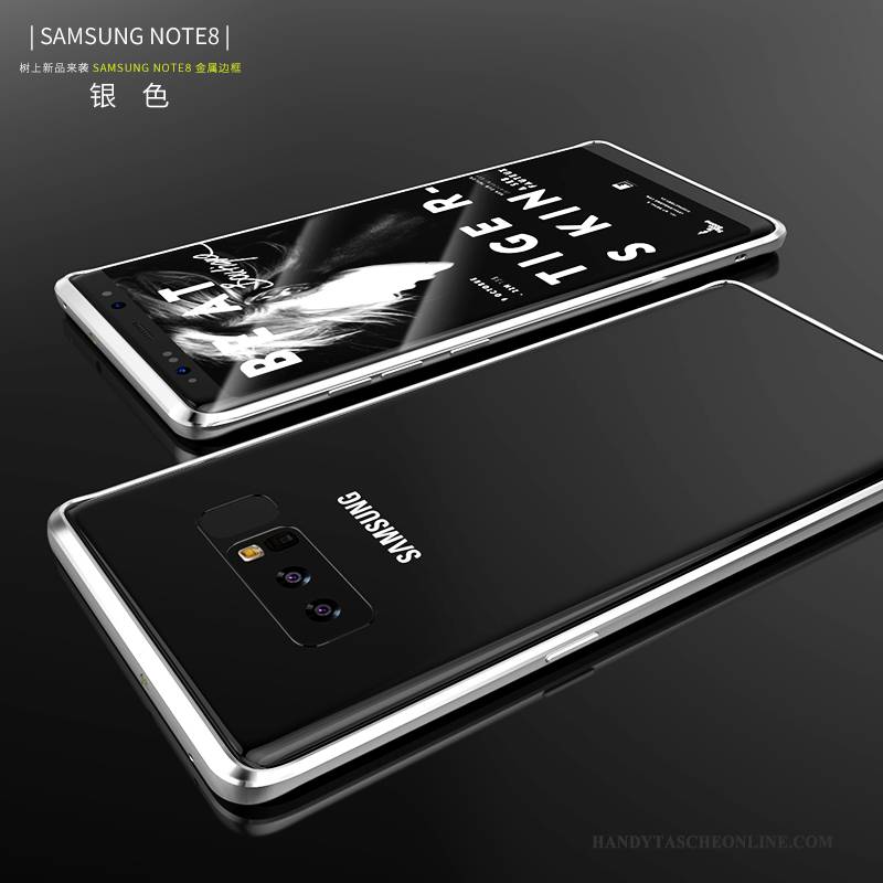 Hülle Samsung Galaxy Note 8 Kreativ Handyhüllen Schlank, Case Samsung Galaxy Note 8 Metall Trend Grenze