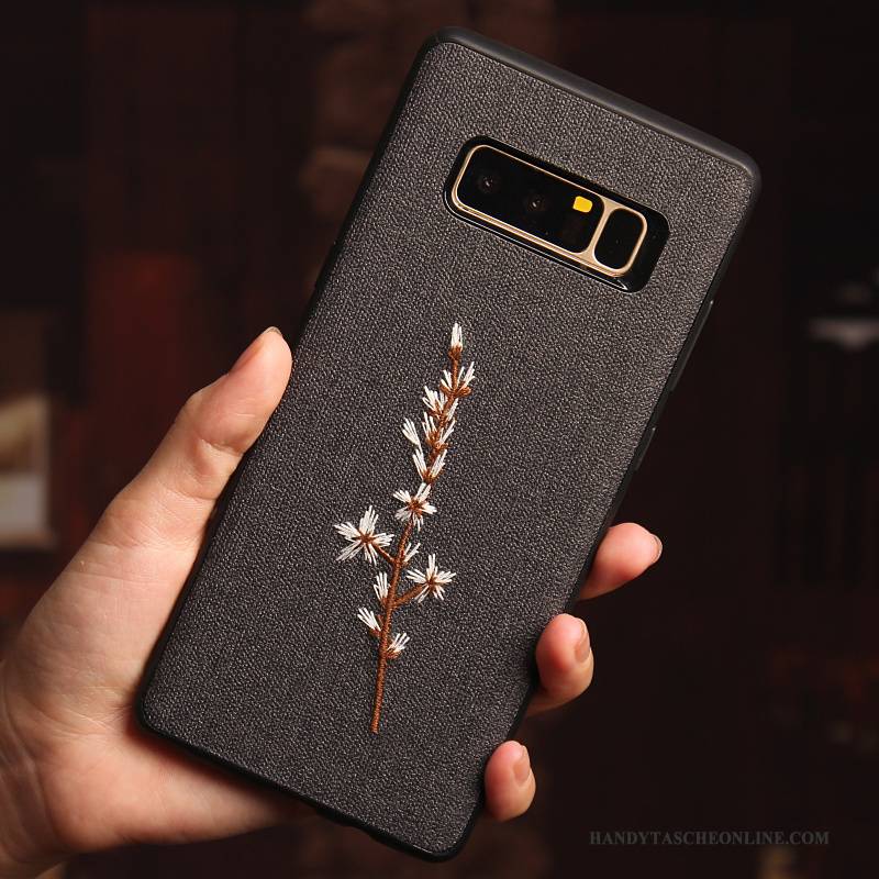 Hülle Samsung Galaxy Note 8 Kreativ Khaki Anti-sturz, Case Samsung Galaxy Note 8 Schutz Stickerei Blumen