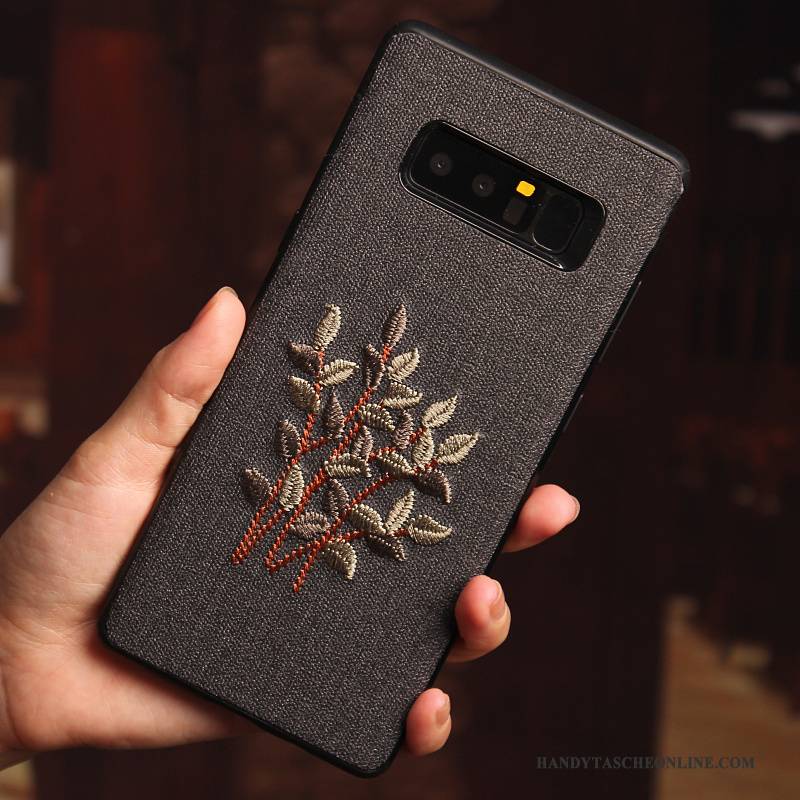 Hülle Samsung Galaxy Note 8 Kreativ Khaki Anti-sturz, Case Samsung Galaxy Note 8 Schutz Stickerei Blumen