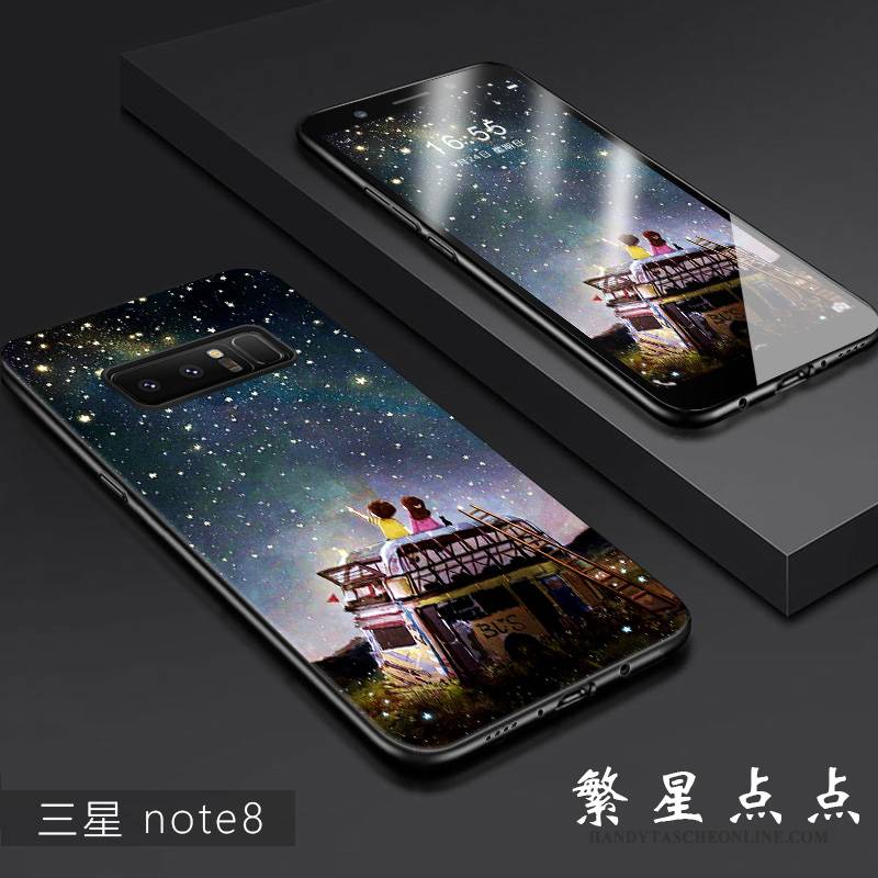 Hülle Samsung Galaxy Note 8 Kreativ Schwarz Anti-sturz, Case Samsung Galaxy Note 8 Schutz Trend Transparent