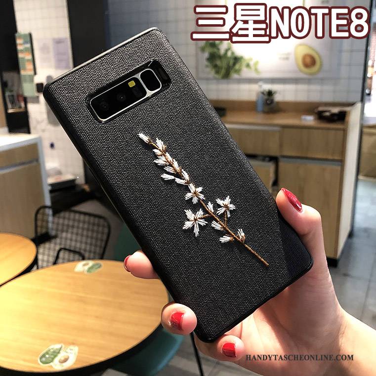 Hülle Samsung Galaxy Note 8 Kreativ Stickerei Handyhüllen, Case Samsung Galaxy Note 8 Schutz Khaki Anti-sturz