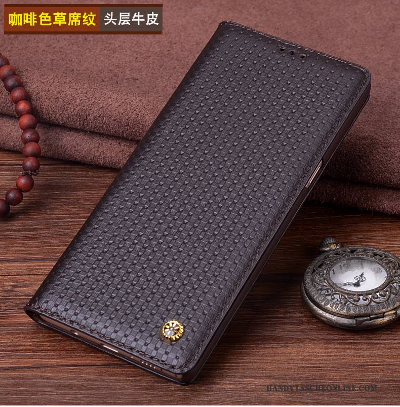 Hülle Samsung Galaxy Note 8 Leder Handyhüllen Braun, Case Samsung Galaxy Note 8 Schutz