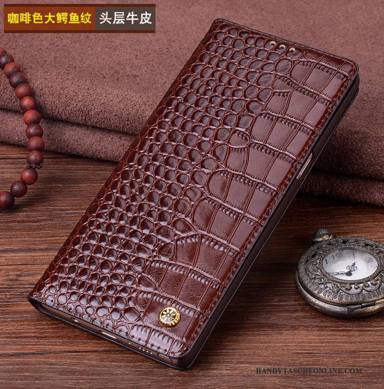 Hülle Samsung Galaxy Note 8 Leder Handyhüllen Braun, Case Samsung Galaxy Note 8 Schutz