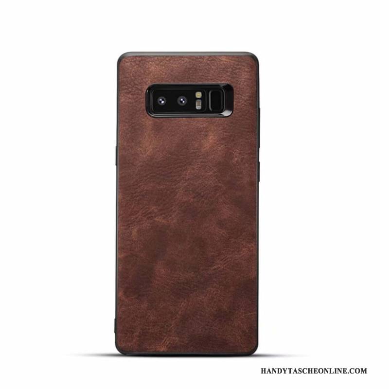 Hülle Samsung Galaxy Note 8 Leder Handyhüllen Grün, Case Samsung Galaxy Note 8 Schutz