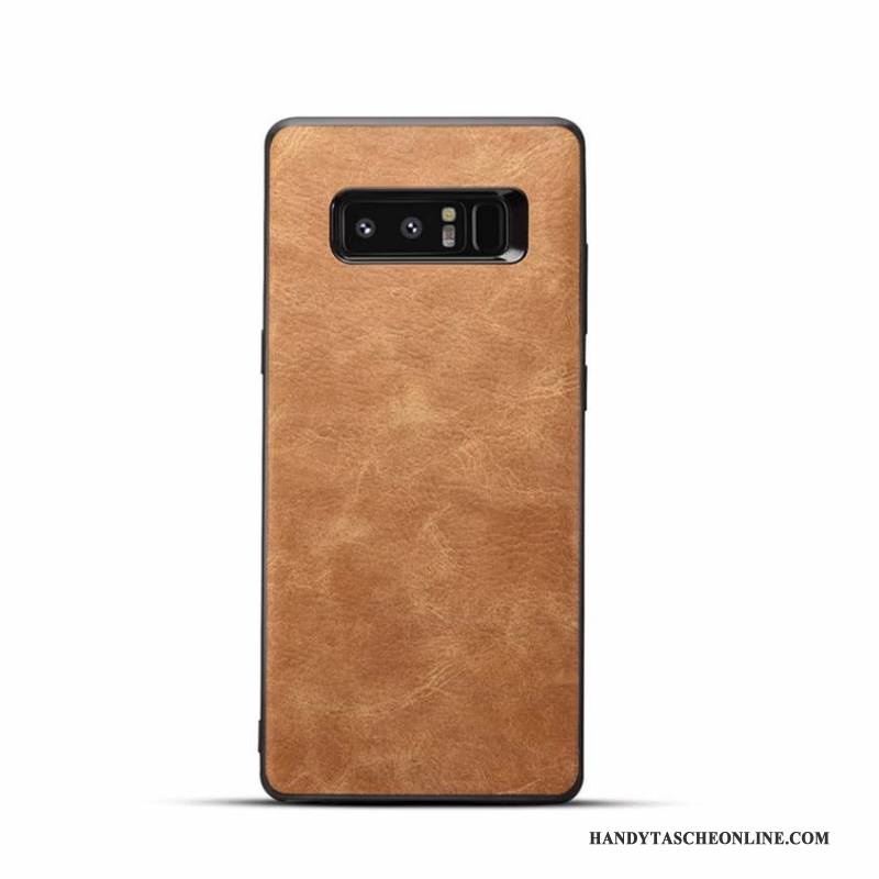 Hülle Samsung Galaxy Note 8 Leder Handyhüllen Grün, Case Samsung Galaxy Note 8 Schutz