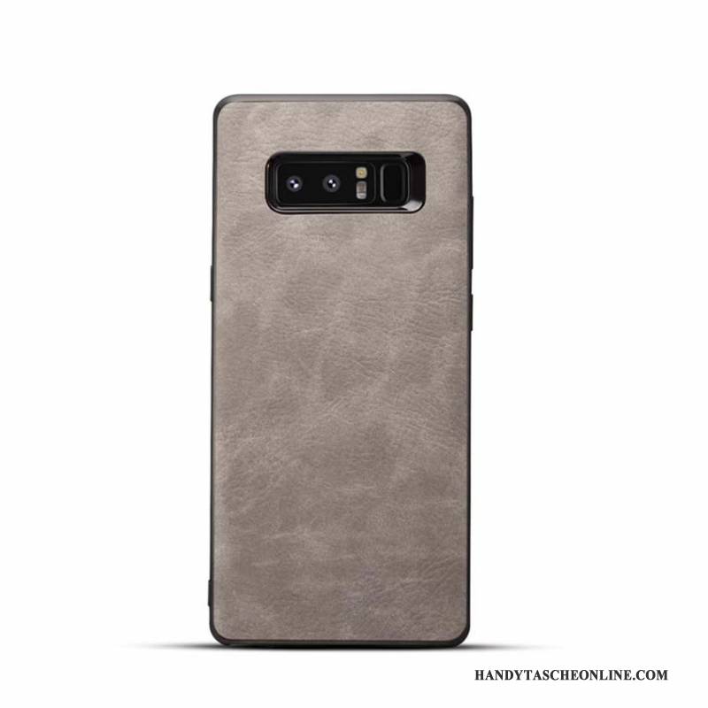 Hülle Samsung Galaxy Note 8 Leder Handyhüllen Grün, Case Samsung Galaxy Note 8 Schutz