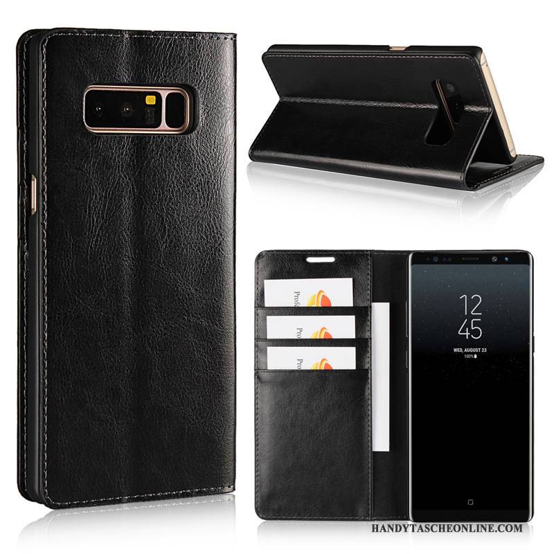 Hülle Samsung Galaxy Note 8 Leder Karte Handyhüllen, Case Samsung Galaxy Note 8 Farbe