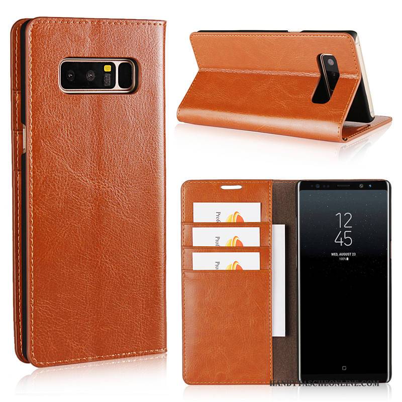 Hülle Samsung Galaxy Note 8 Leder Karte Handyhüllen, Case Samsung Galaxy Note 8 Farbe