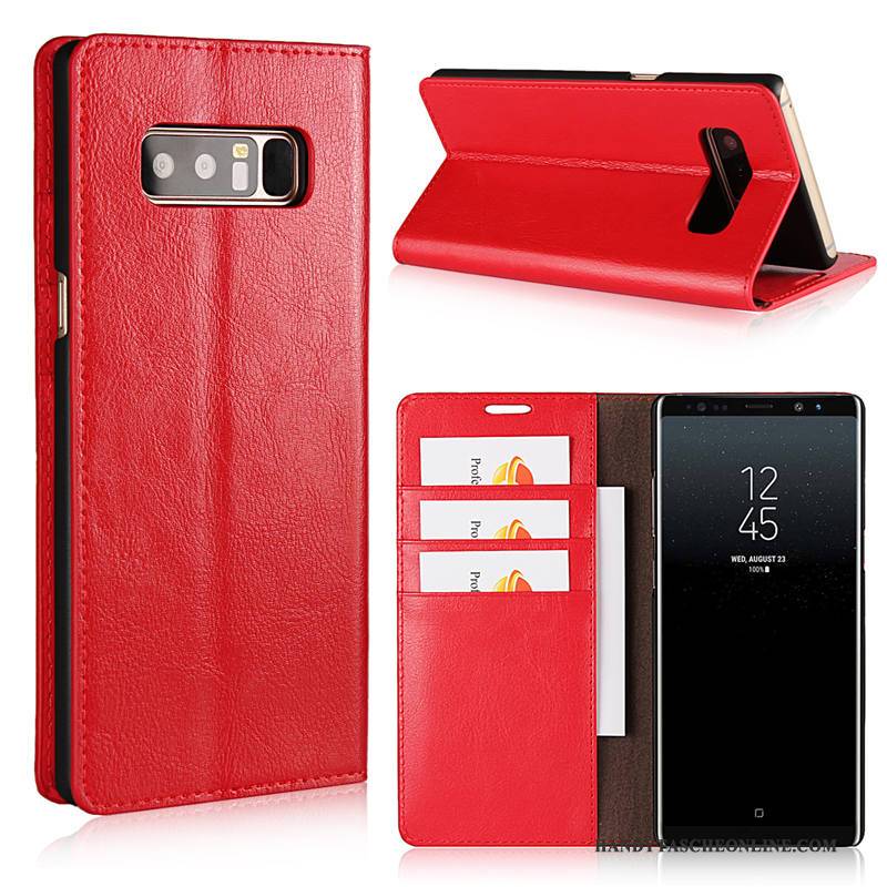 Hülle Samsung Galaxy Note 8 Leder Karte Handyhüllen, Case Samsung Galaxy Note 8 Farbe