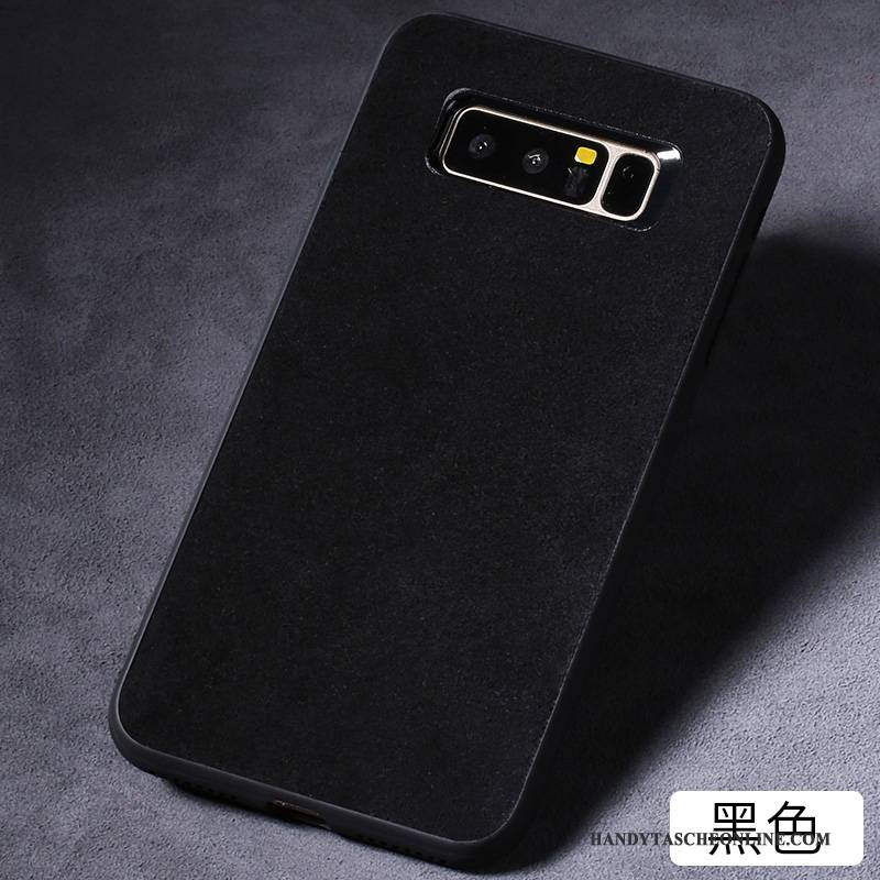 Hülle Samsung Galaxy Note 8 Lederhülle Grau Dunkel, Case Samsung Galaxy Note 8 Leder Handyhüllen Anti-sturz