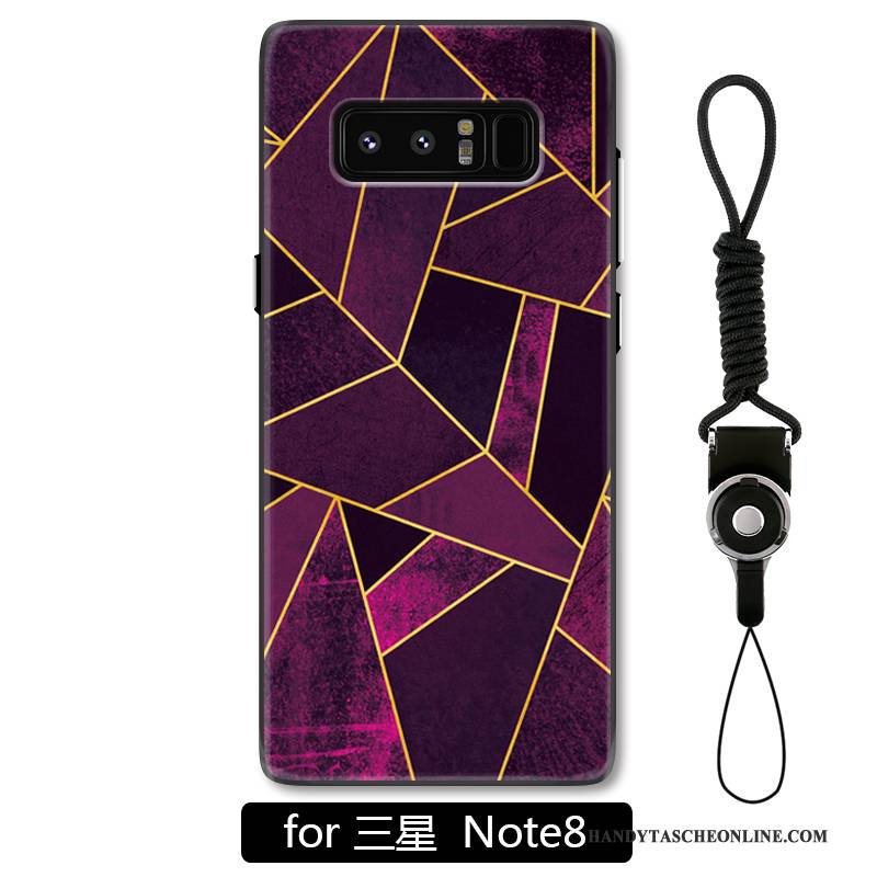 Hülle Samsung Galaxy Note 8 Prägung Handyhüllen Hängende Verzierungen, Case Samsung Galaxy Note 8 Schutz Schwer Weiß