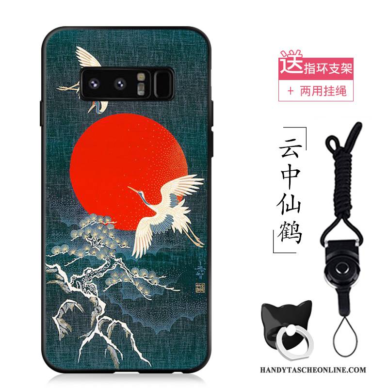 Hülle Samsung Galaxy Note 8 Retro Anti-sturz Neu, Case Samsung Galaxy Note 8 Weiche Handyhüllen Kran