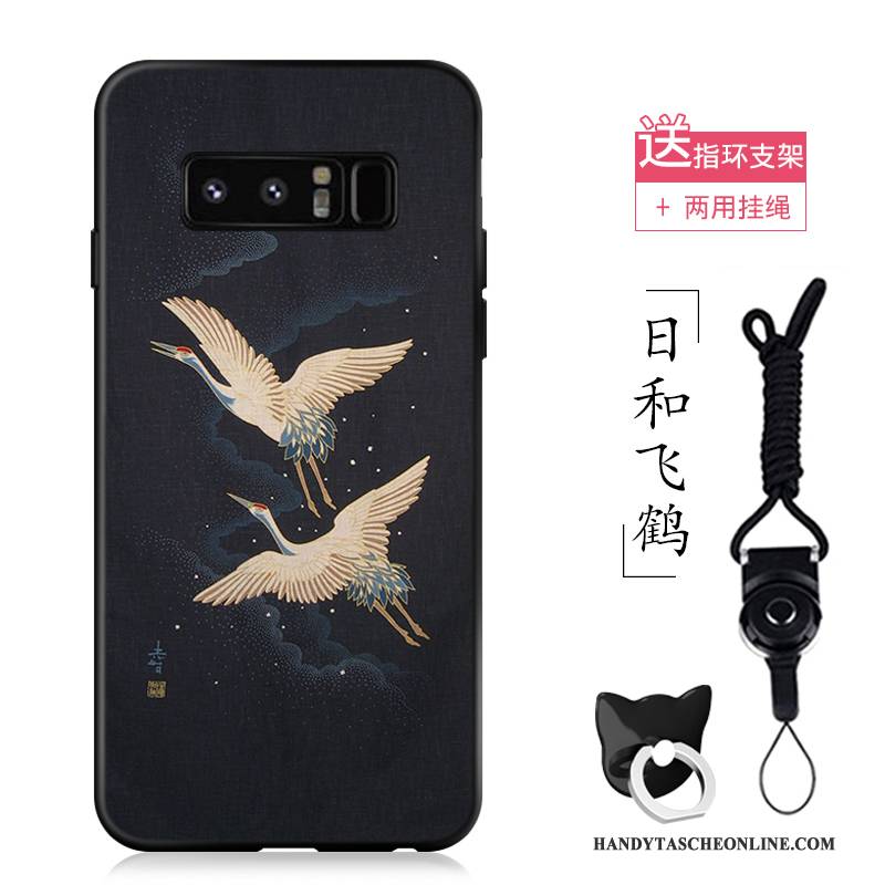 Hülle Samsung Galaxy Note 8 Retro Anti-sturz Neu, Case Samsung Galaxy Note 8 Weiche Handyhüllen Kran