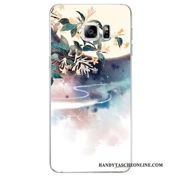 Hülle Samsung Galaxy Note 8 Retro Handbemalte Anti-sturz, Case Samsung Galaxy Note 8 Taschen Chinesische Art Blau