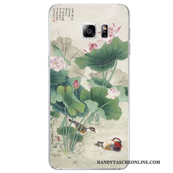 Hülle Samsung Galaxy Note 8 Retro Handbemalte Anti-sturz, Case Samsung Galaxy Note 8 Taschen Chinesische Art Blau