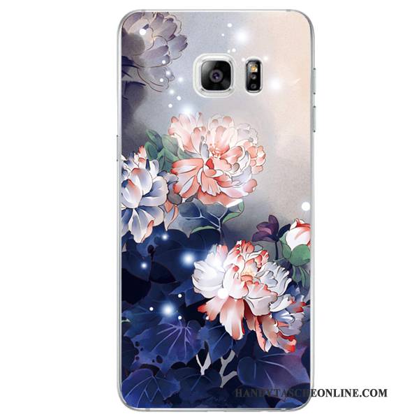 Hülle Samsung Galaxy Note 8 Retro Handbemalte Anti-sturz, Case Samsung Galaxy Note 8 Taschen Chinesische Art Blau