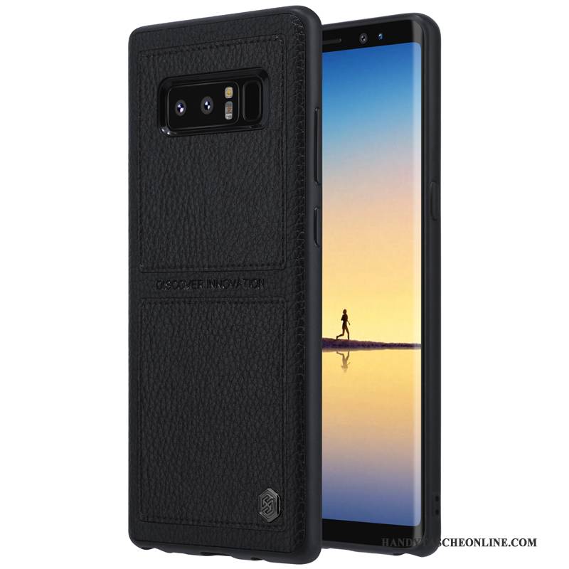 Hülle Samsung Galaxy Note 8 Schutz Anti-sturz Handyhüllen, Case Samsung Galaxy Note 8 Leder Schwer Business