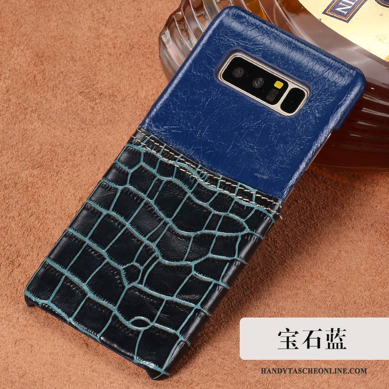 Hülle Samsung Galaxy Note 8 Schutz Handyhüllen Anti-sturz, Case Samsung Galaxy Note 8 Taschen Dunkelblau