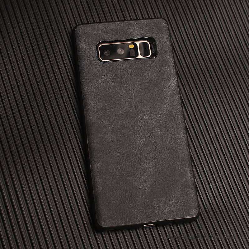 Hülle Samsung Galaxy Note 8 Schutz Nubuck Trend, Case Samsung Galaxy Note 8 Taschen Einfach Anti-sturz