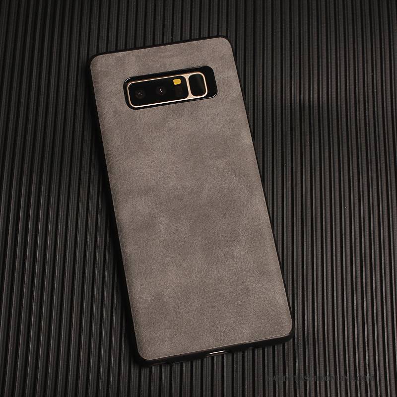 Hülle Samsung Galaxy Note 8 Schutz Nubuck Trend, Case Samsung Galaxy Note 8 Taschen Einfach Anti-sturz