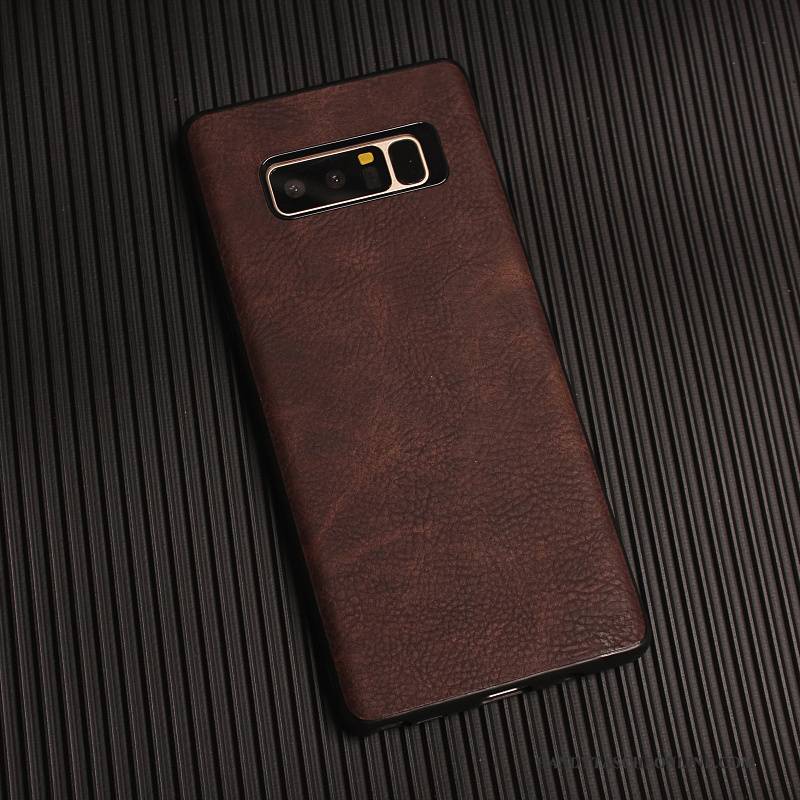 Hülle Samsung Galaxy Note 8 Schutz Nubuck Trend, Case Samsung Galaxy Note 8 Taschen Einfach Anti-sturz