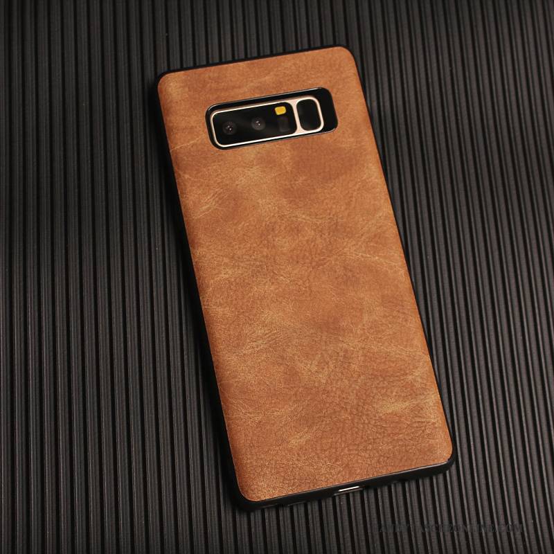 Hülle Samsung Galaxy Note 8 Schutz Nubuck Trend, Case Samsung Galaxy Note 8 Taschen Einfach Anti-sturz