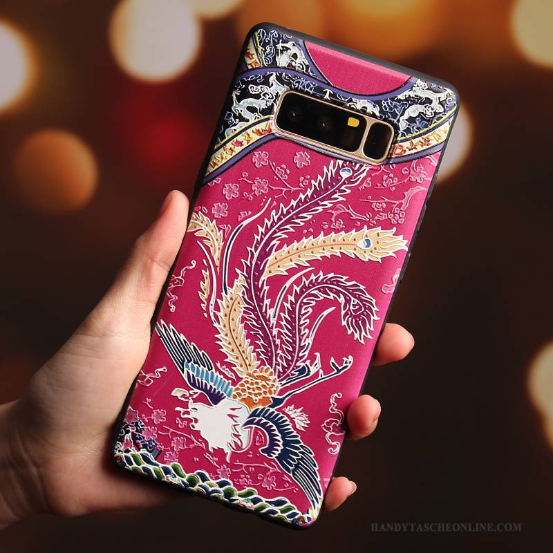 Hülle Samsung Galaxy Note 8 Silikon Gelb Drachen, Case Samsung Galaxy Note 8 Schutz Persönlichkeit Handyhüllen