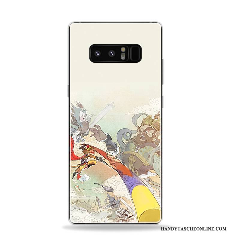 Hülle Samsung Galaxy Note 8 Silikon Handyhüllen Rot, Case Samsung Galaxy Note 8 Chinesische Art Groß