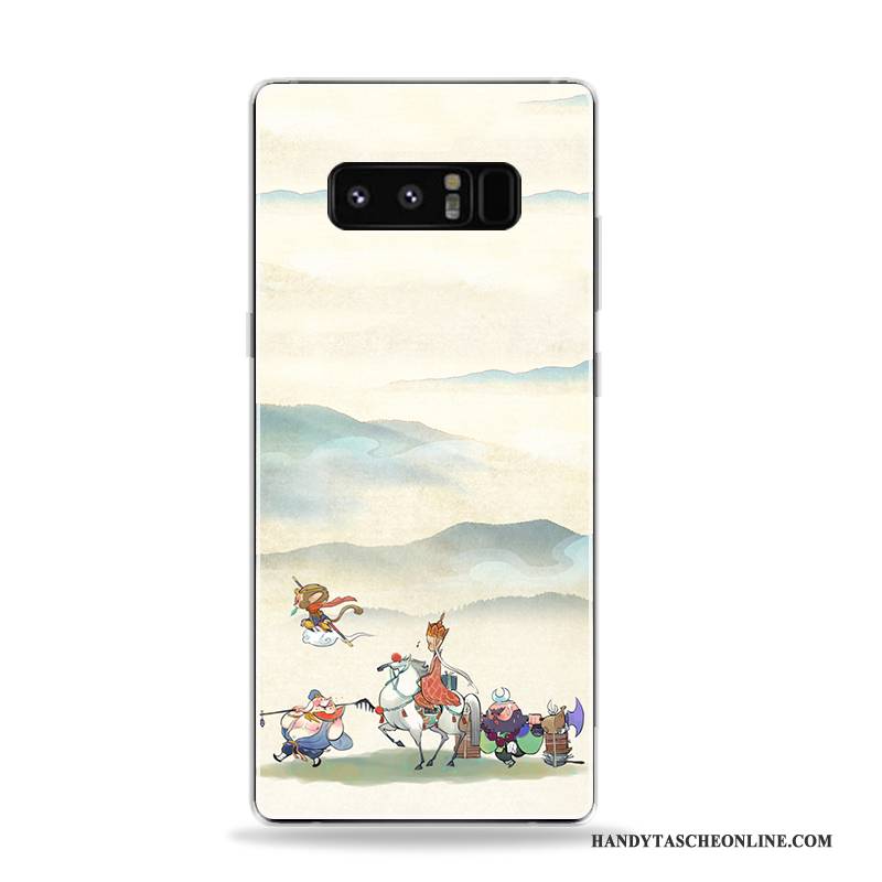 Hülle Samsung Galaxy Note 8 Silikon Handyhüllen Rot, Case Samsung Galaxy Note 8 Chinesische Art Groß