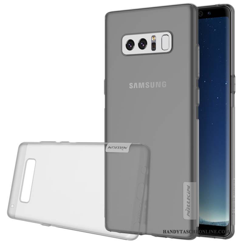 Hülle Samsung Galaxy Note 8 Silikon Handyhüllen Transparent, Case Samsung Galaxy Note 8 Taschen Blau Gold