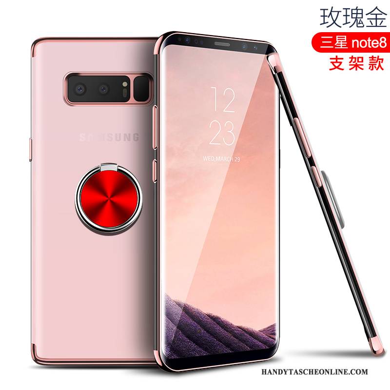 Hülle Samsung Galaxy Note 8 Silikon Schlank Transparent, Case Samsung Galaxy Note 8 Kreativ Anti-sturz Rosa