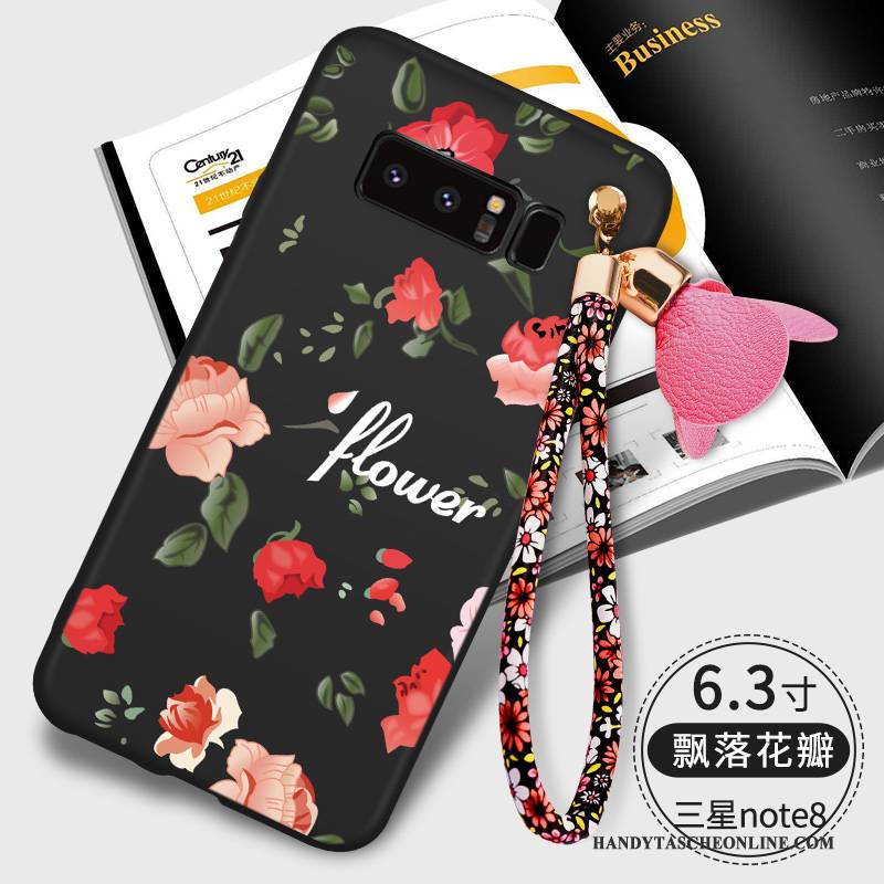 Hülle Samsung Galaxy Note 8 Silikon Schwarz Handyhüllen, Case Samsung Galaxy Note 8 Taschen Trend Anti-sturz