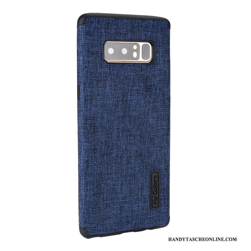 Hülle Samsung Galaxy Note 8 Taschen Business Dunkelblau, Case Samsung Galaxy Note 8 Weiche Anti-sturz Stoff