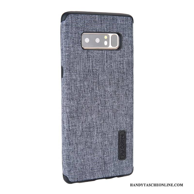 Hülle Samsung Galaxy Note 8 Taschen Business Dunkelblau, Case Samsung Galaxy Note 8 Weiche Anti-sturz Stoff