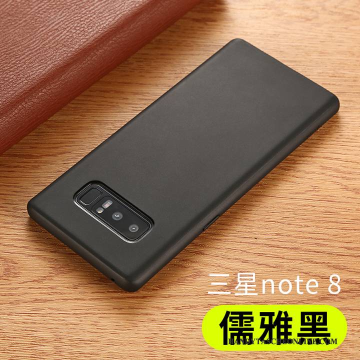 Hülle Samsung Galaxy Note 8 Taschen Handyhüllen Anti-sturz, Case Samsung Galaxy Note 8 Weiche Pu Schwarz