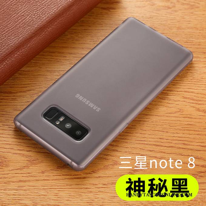 Hülle Samsung Galaxy Note 8 Taschen Handyhüllen Anti-sturz, Case Samsung Galaxy Note 8 Weiche Pu Schwarz